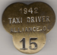 Alliance Ohio 1942 Taxi Driver