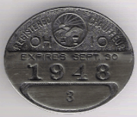 1947/48 Ohio Registered Chauffeur