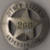 Anderson Indiana Jitney License