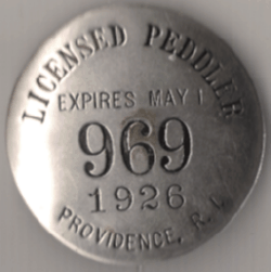 1925/26 Providence RI Peddler