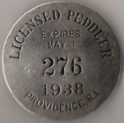 1937/38 Providence RI Peddler