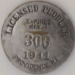 1940/41 Providence RI Peddler