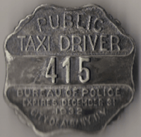 Albany 1932 Public Taxi Driver