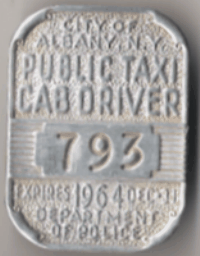 Albany 1964 Public Taxi Cab Driver