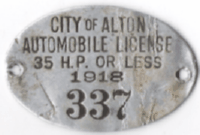 1918 Automobile License 35 HP or Less