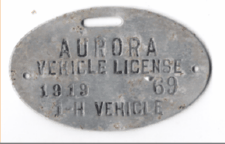1919 1 Horse Vehicle License