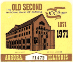 1971 Aurora Passenger Vehicle License