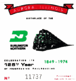 1974 Aurora Passenger Vehicle License