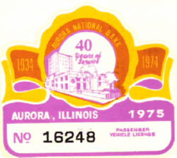 1975 Aurora Passenger Vehicle License