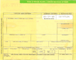 1979 Aurora Matching Certificate