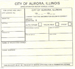 1985/86 Aurora Matching Certificate