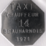 Beauharnois 1971 Taxi Chauffeur