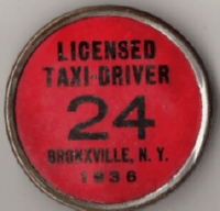 Bronxville 1936 Licensed Taxi-Driver