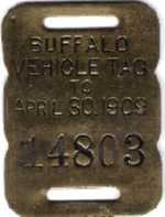 Buffalo 1908/09 Vehicle Tag