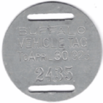 Buffalo 1924/25 Vehicle Tag