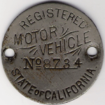 1905 California Registered Motor Vehicle