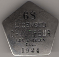 1923 Licensed Chauffeur