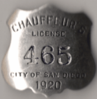 1923 Licensed Chauffeur