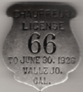 1925/26 Chauffeur License