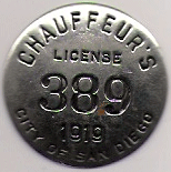 1919 Chauffeur's License