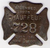 1925 Licensed Chauffeur