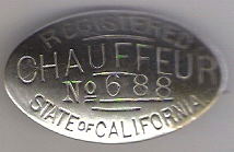 1905 California Registered Chauffeur