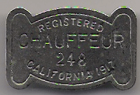 1917 California Registered Chauffeur