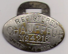 1906 California Registered Chauffeur