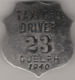 Guelph Ontario 1940 Taxicab Driver