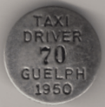 Guelph Ontario 1950 Taxi Driver