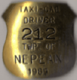 Nepean Ontario 1969 Taxi-Cab Driver