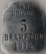Brampton Ontario 1970 Cab Driver