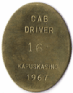 Kapuskasing Ontario 1967 Cab Driver