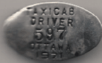 Ottawa Ontario 1971 Taxicab Driver