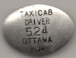 Ottawa Ontario 1974 Taxicab Driver