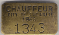 Cincinnati Ohio 1965 Chauffeur