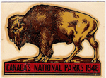 1948 Canadian National Parks Buffalo Windshield Sticker