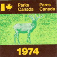 1974 Canadian National Parks Elk Windshield Sticker