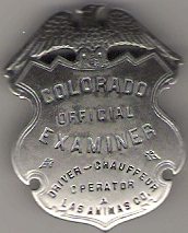 Official Examiner Driver Chauffeur Las Animas Co