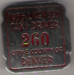 1935 Licensed Taxi Driver Denver