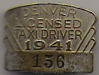 1941 Licensed Taxi Driver Denver