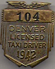 1942 Licensed Taxi Driver Denver