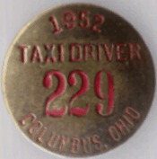 Columbus Ohio 1952 Taxi Chauffeur