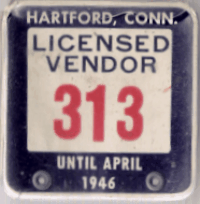 Hartford Connecticut 1945/46 Licensed Vendor