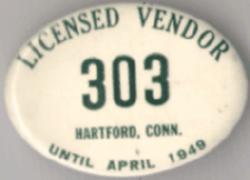 Hampton Connecticut 1948/49 Licensed Vendor