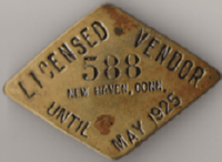 New Haven Connecticut 1924/25 Licensed Vendor