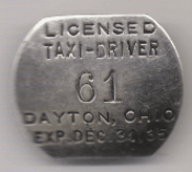 Dayton Ohio 1935 Licensed Taxi-Driver