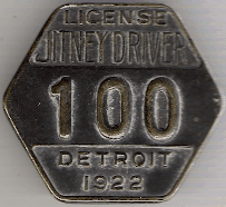 1922 Detroit Jitney Driver License Michigan