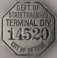 Detroit Dept of Street Railways Terminal Div. Michigan