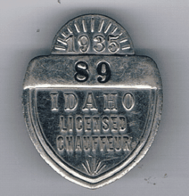 1935 Licensed Chauffeur